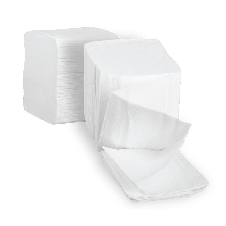 Skládaný toaletní papír 100% celulóza, 2 vrstvy, 10, 5 x 21 cm - 9000 ks