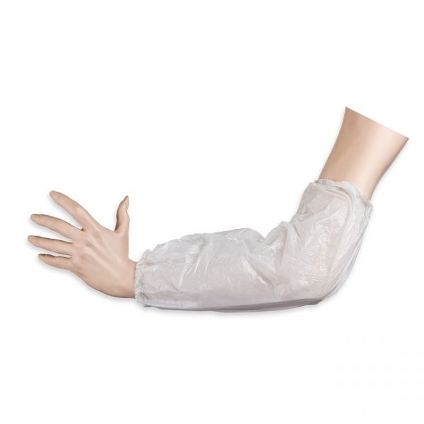 Jednorázový PE rukávník 40 x 20 cm 100ks - bílý