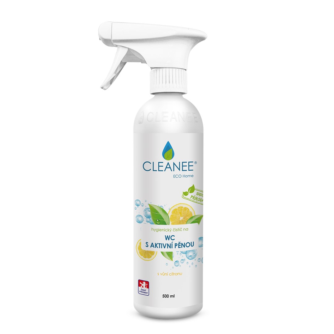 CLEANEE ECO Hygienický čistič WC s aktivní pěnou s vůní citronu 500ml