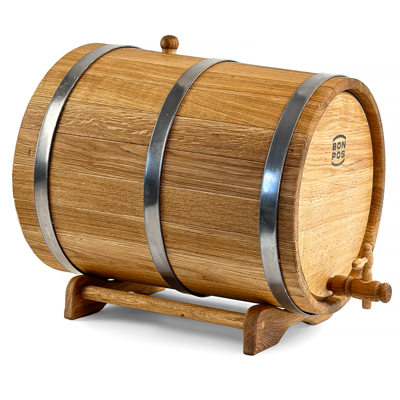 Dřevěný dubový džbán na podstavci 30 l