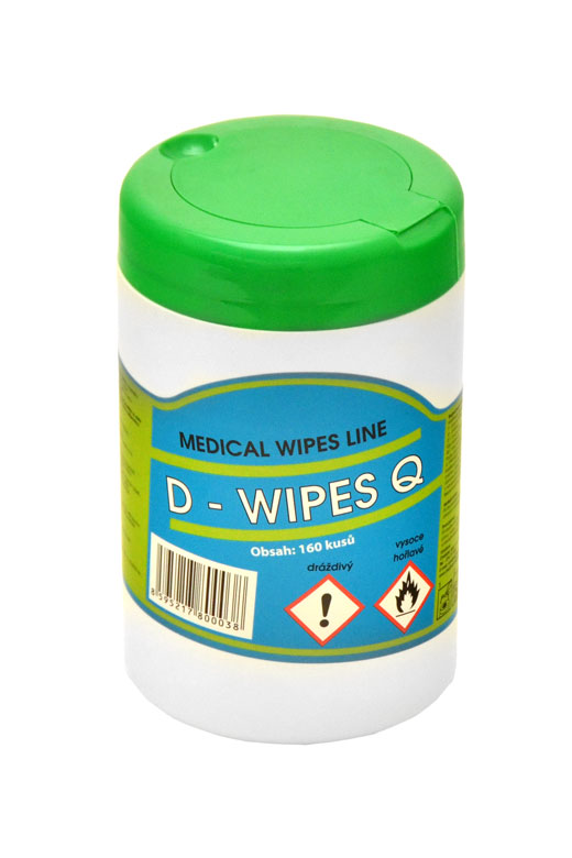 D-WIPES Q Medical wipes line Zvlhčené dezinfekční utěrky 160 ks