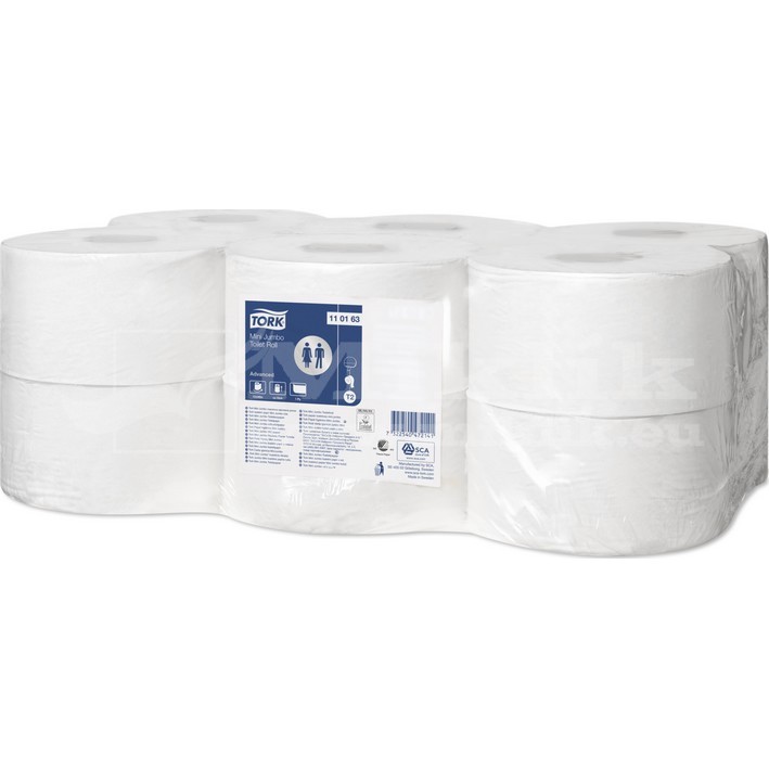 Tork 110163 toaletní papír Jumbo mini T2, 1 vrstva, návin 240 m - 12 ks