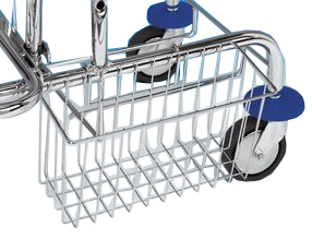 AllServices 4047 nerezový košík k úklidovému vozíku s bočním úchytem pro úklidový vozík JEPY