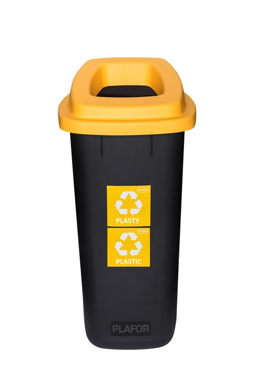 Plafor Odpadkový koš na tříděný odpad 90 l - žlutý, plast