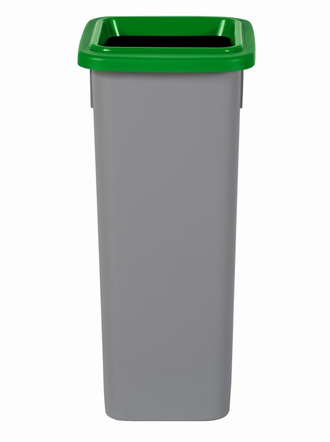 Odpadkový koš na tříděný odpad Fit Bin gray 20 l, zelený - sklo