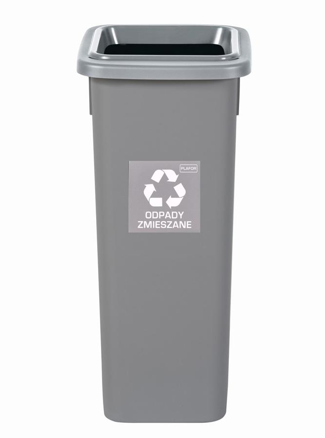 Odpadkový koš na tříděný odpad Fit Bin gray 20 l, šedý - směsný odpad