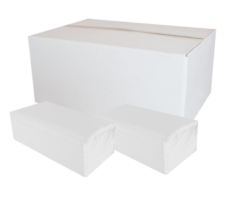 Papírové ručníky ZZ extra savé bílé, 2 vrstvy, 100% celulóza, 3000 ks