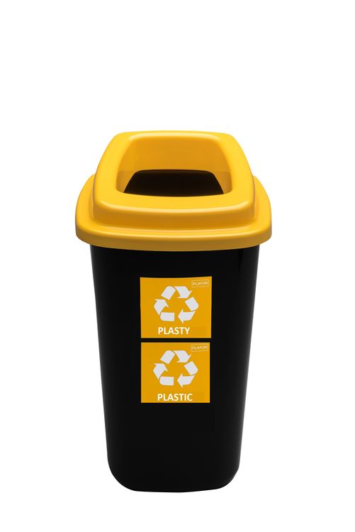Plafor Odpadkový koš na tříděný odpad 45 l - žlutý, plast