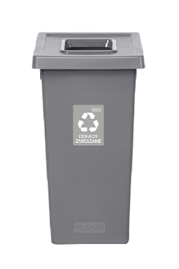 Odpadkový koš na tříděný odpad Fit Bin gray 75 l, šedý - směsný odpad