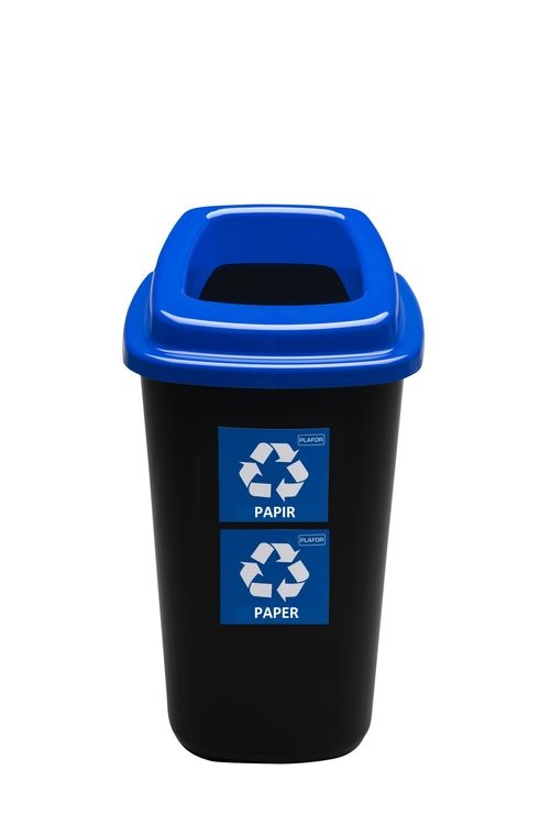 Plafor Odpadkový koš na tříděný odpad 45 l - modrý, papír