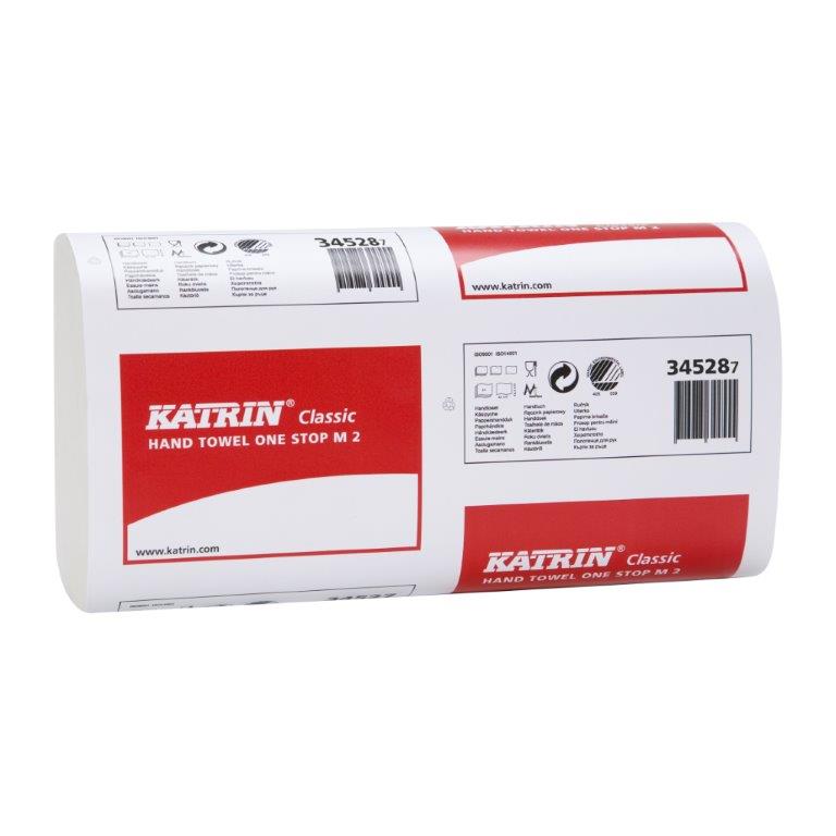 KATRIN CLASSIC ONESTOP M2 papírové ručníky ZZ bílé, 2 vr. - 4000 ks