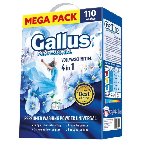 Gallus Professional 4v1 - universal prací prášek 6,05 kg