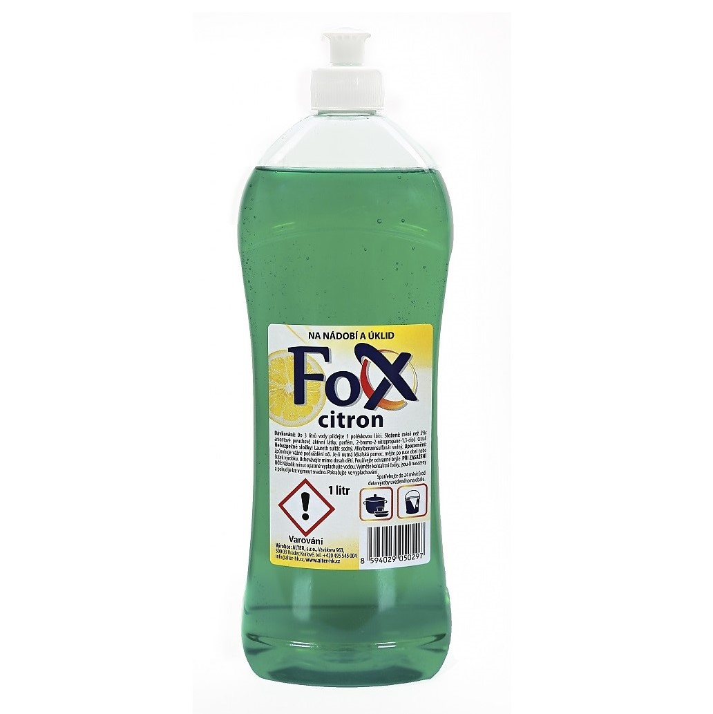 Prostředek na nádobí Fox citron 1 l