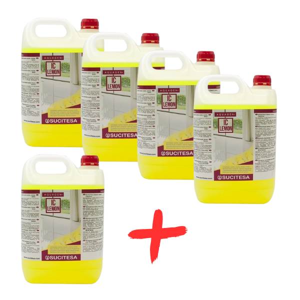 Aquagen IC Lemon - prostředek na mytí podlah 5 l 4 ks + 1 ks zdarma