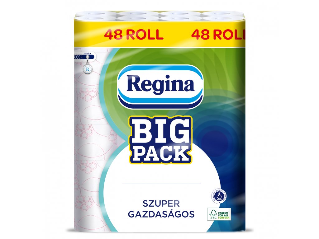 Toaletní papír Big Pack Regina XXL bílý, 2 vrstvy, 100 % celulóza - 48 ks