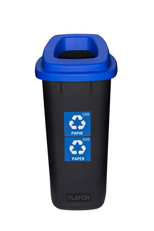Plafor Odpadkový koš na tříděný odpad 90 l - modrý, papír